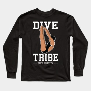 Girls Diving Dive Tribe Springboard Platform Diver Long Sleeve T-Shirt